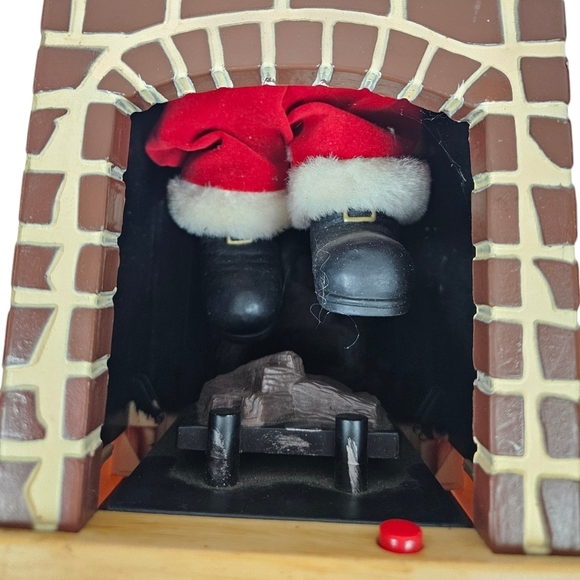 Gemmy Fireplace Santa Talking Santa Stuck in Chimney Motionette Tested‎ Works - Picture 3 of 10